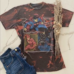 XL- Justice League Bleached T shirt